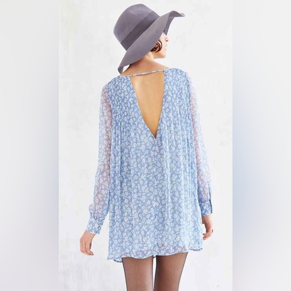 Kimchi Blue Urban Outfitters Sheer floral Fairy Cottagecore Boho Dress Medium - Picture 11 of 11